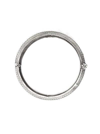 Silver Handcrafted Tribal Silver Bracelet-Bracelets-Sangeeta Boochra