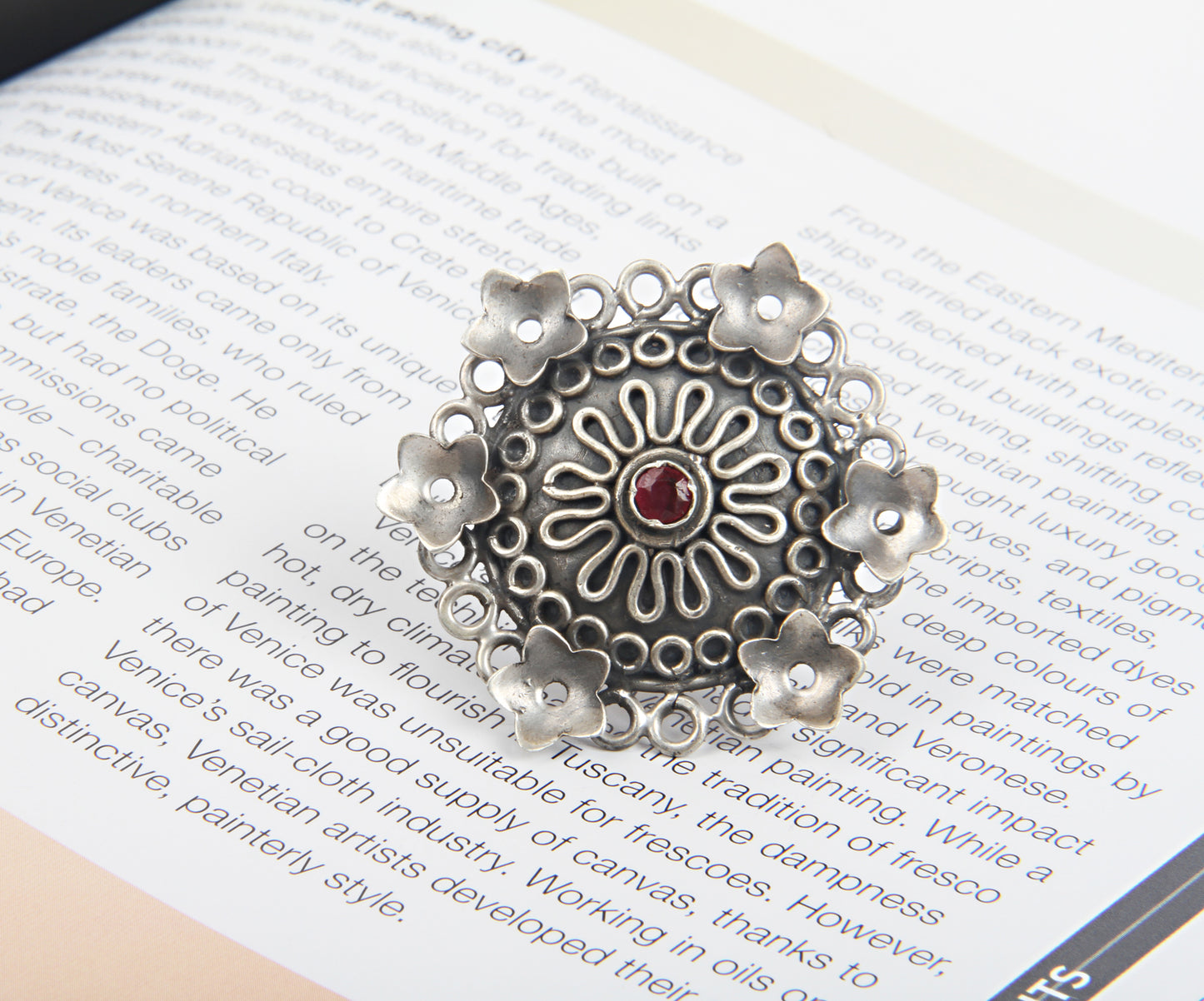 Sangeeta Boochra Tribal Silver Adjustable Ring