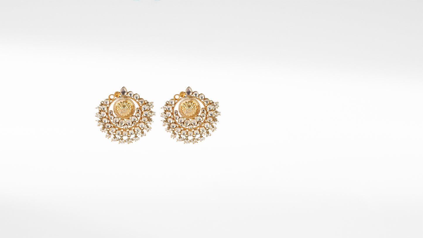 Sangeeta Boochra Silver Earrings With 24K Gold Plating