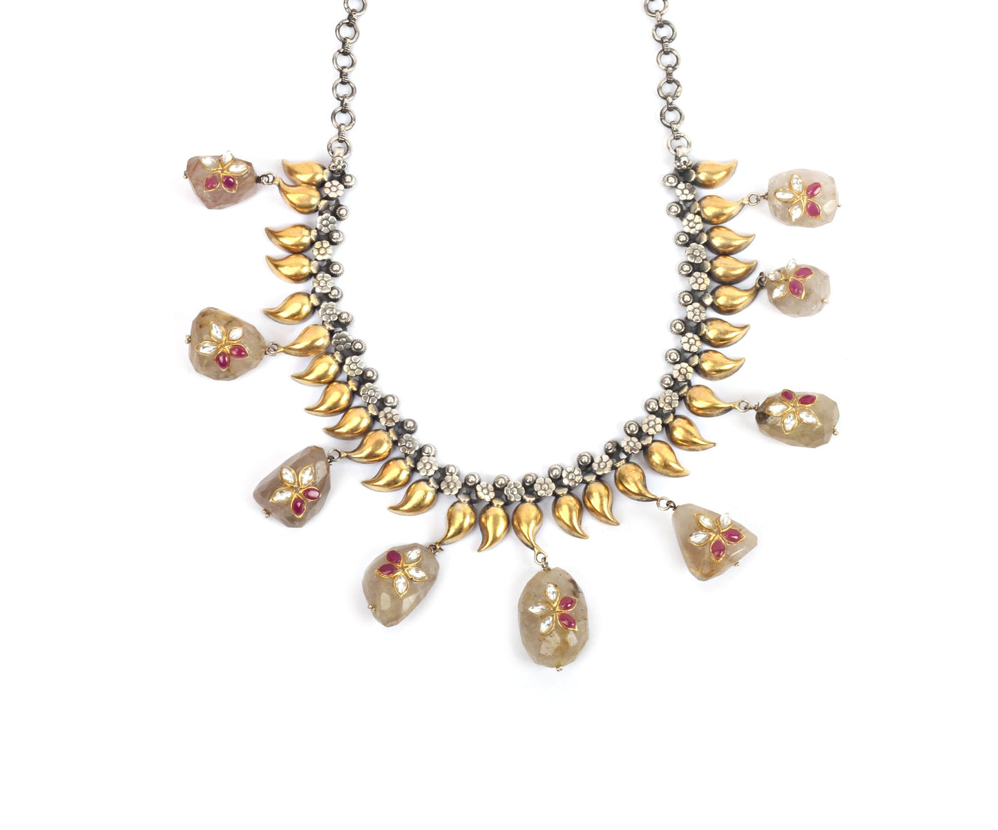 Sangeeta Boochra Silver Necklace-Necklace-Sangeeta Boochra