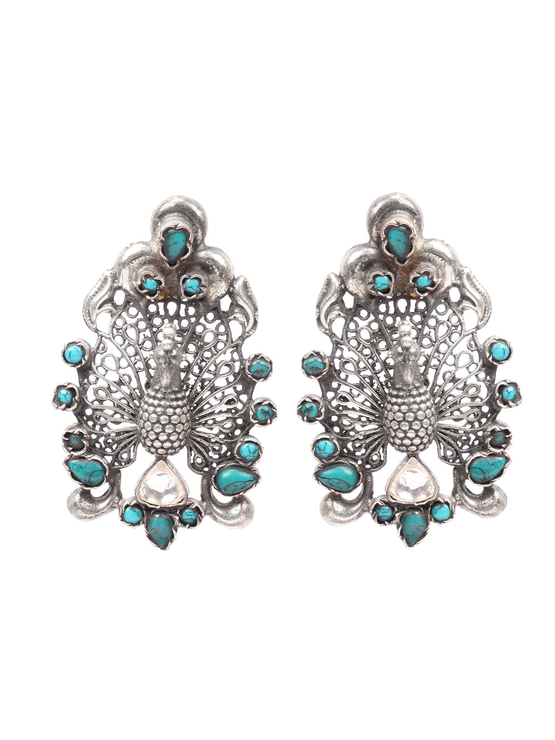 Silver Handcrafted Earrings-Earrings-Sangeeta Boochra