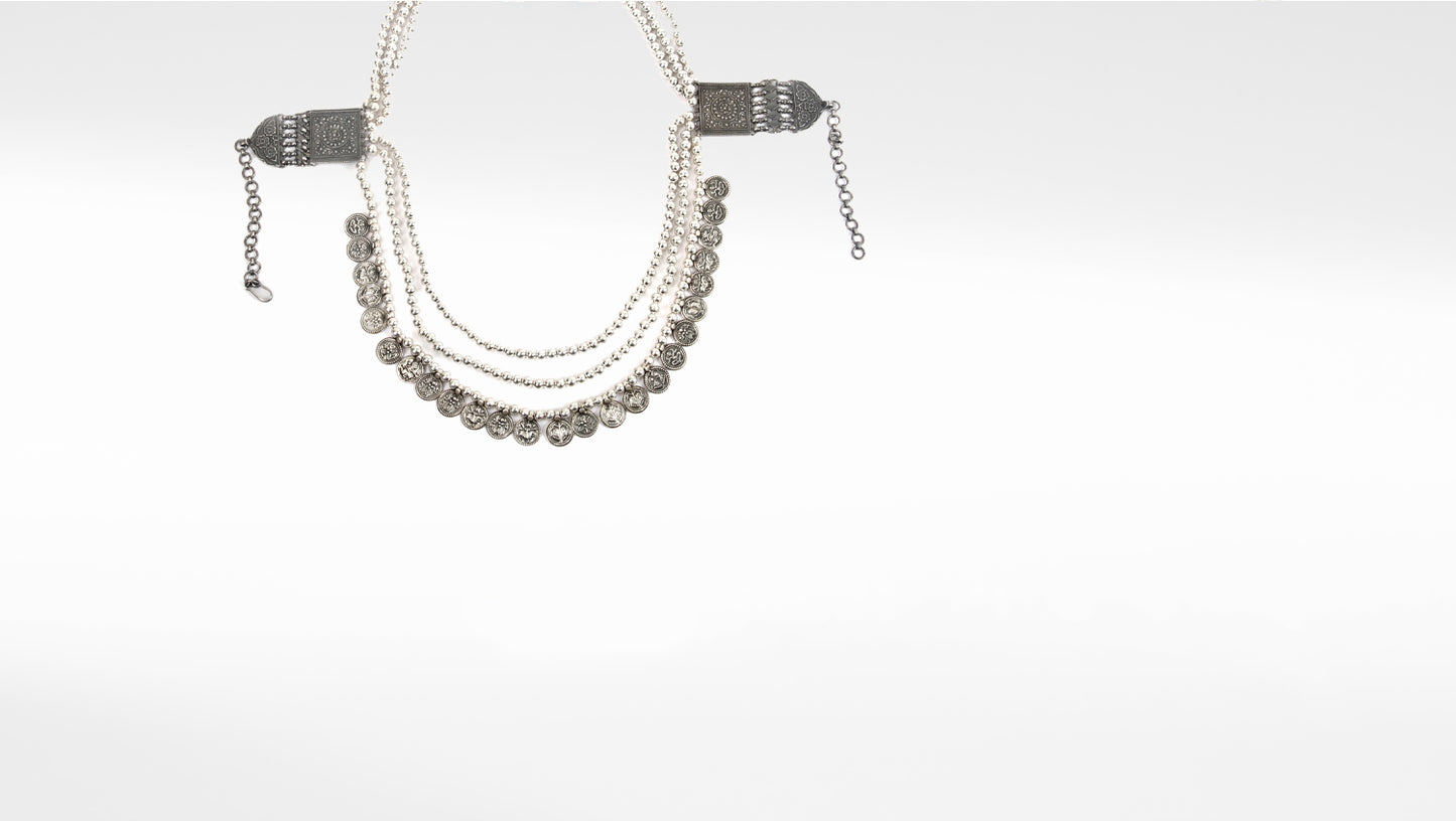 Sangeeta Boochra Tribal Silver Necklace