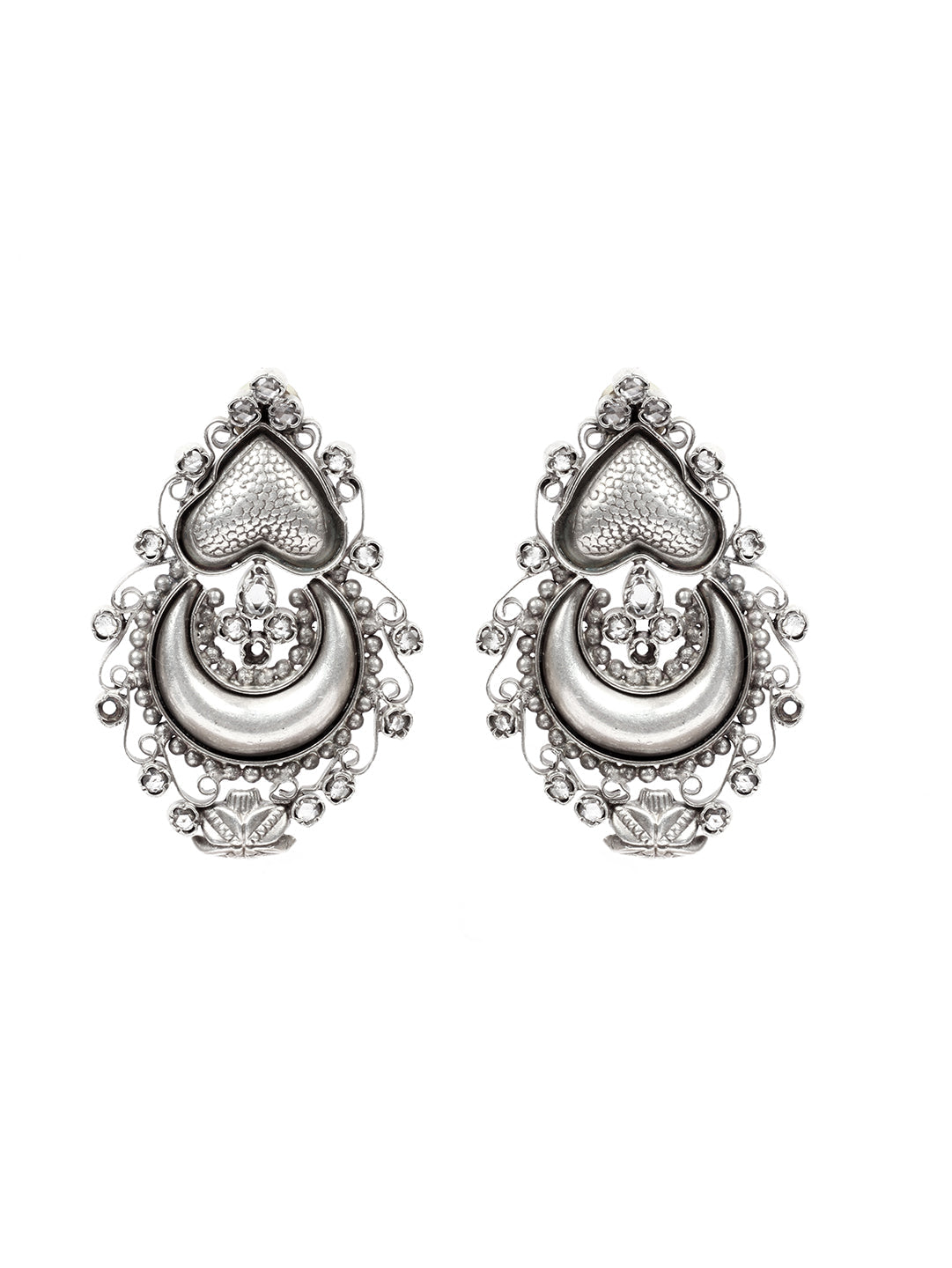 Silver Handcrafted Earrings-Earrings-Sangeeta Boochra