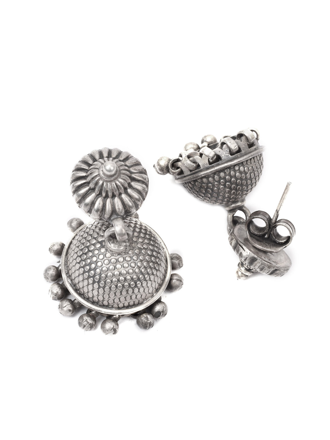 Silver Handcrafted Earrings-Earrings-Sangeeta Boochra