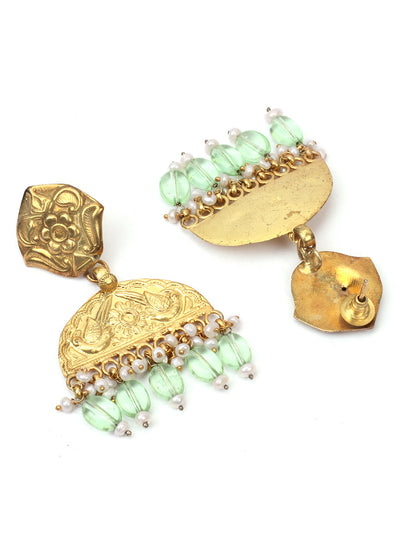 Silver Handcrafted Gold Tone Silver Earrings-Earrings-Sangeeta Boochra
