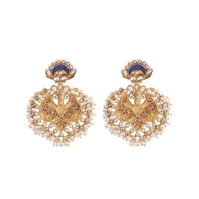 Sangeeta Boochra Silver Earrings With 24K Gold Plating-Earrings-Sangeeta Boochra