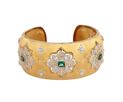 Sangeeta Boochra Silver Bangle With Gold Plating-Bangles-Sangeeta Boochra