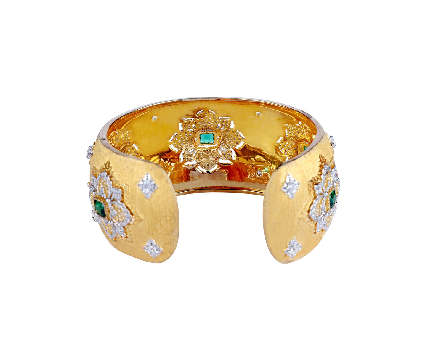 Sangeeta Boochra Silver Bangle With Gold Plating-Bangles-Sangeeta Boochra