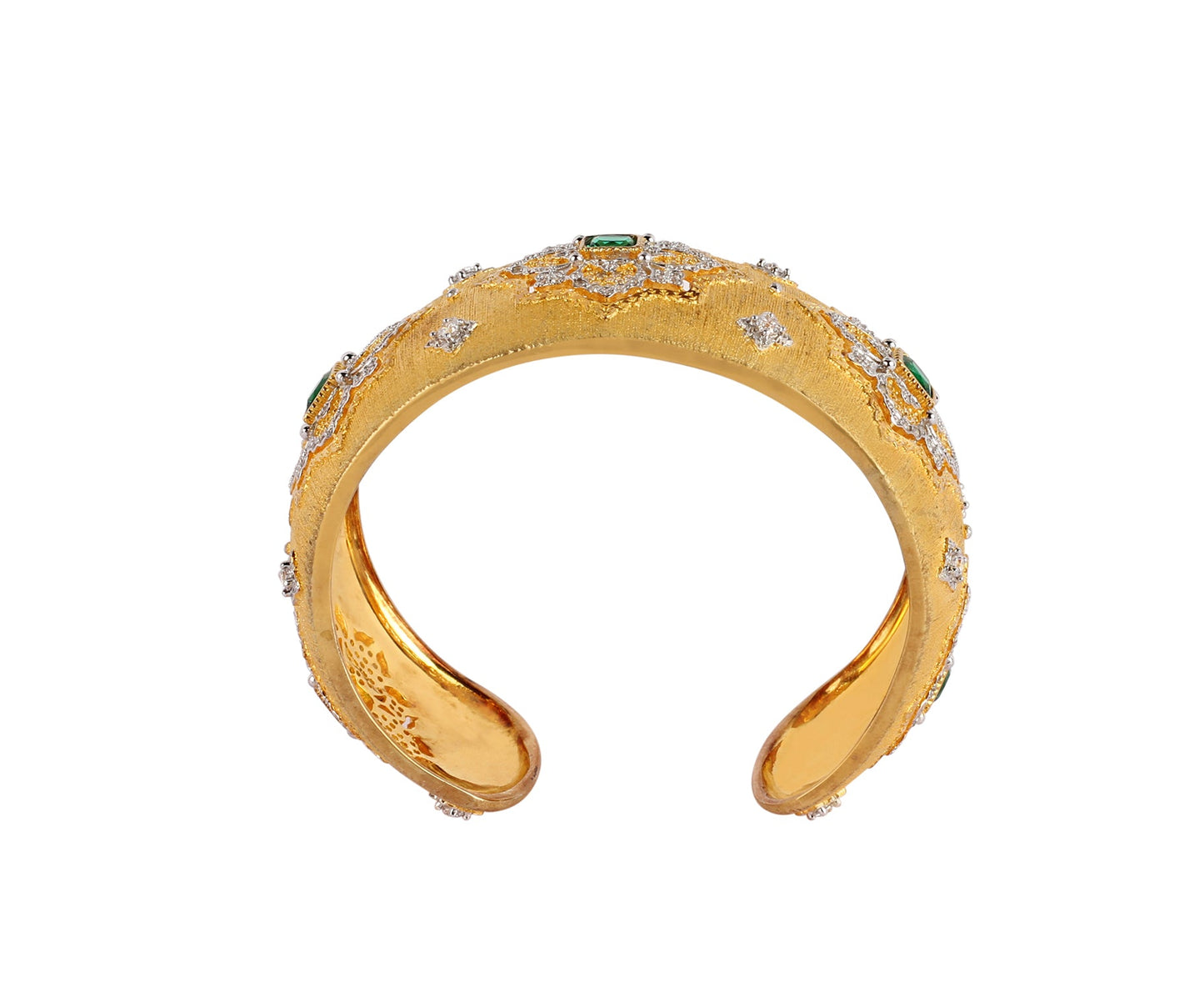 Sangeeta Boochra Silver Bangle With Gold Plating-Bangles-Sangeeta Boochra