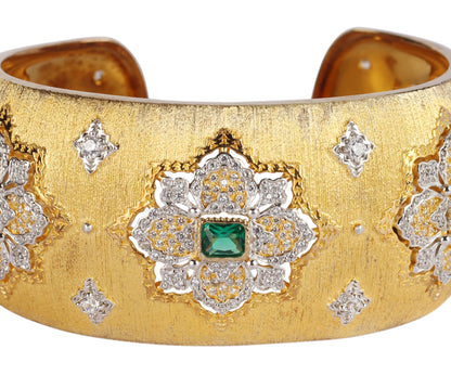 Sangeeta Boochra Silver Bangle With Gold Plating-Bangles-Sangeeta Boochra