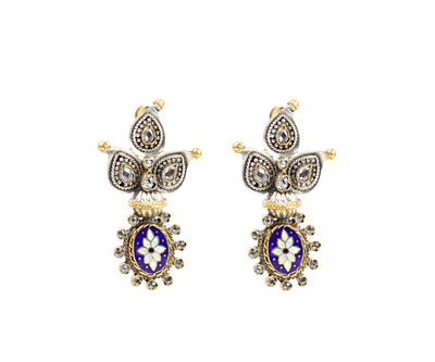 Sangeeta Boochra Dual Tone Silver Earrings-Earrings-Sangeeta Boochra