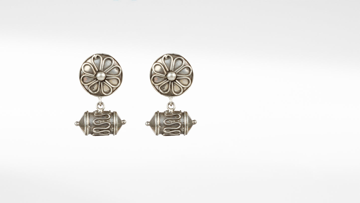 Sangeeta Boochra Tribal Silver Earrings