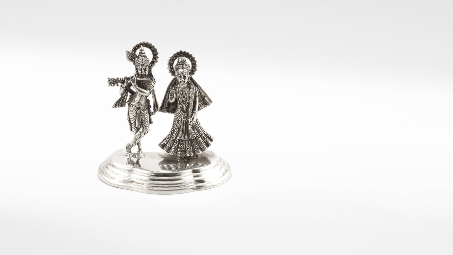 Sangeeta Boochra Sterling Silver Lord Radha Krishan idol