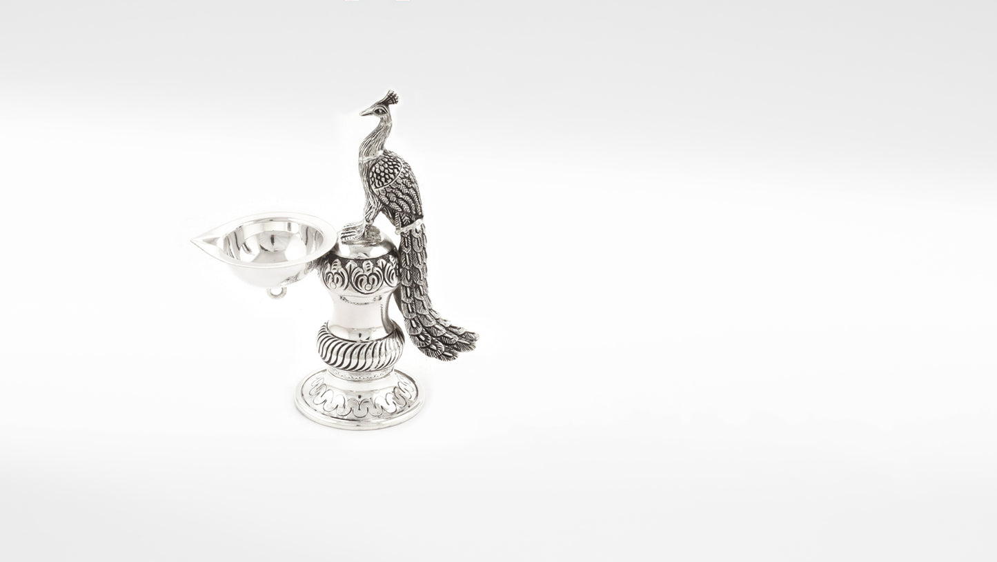 Sangeeta Boochra Sterling Silver Bird Hanging Diya