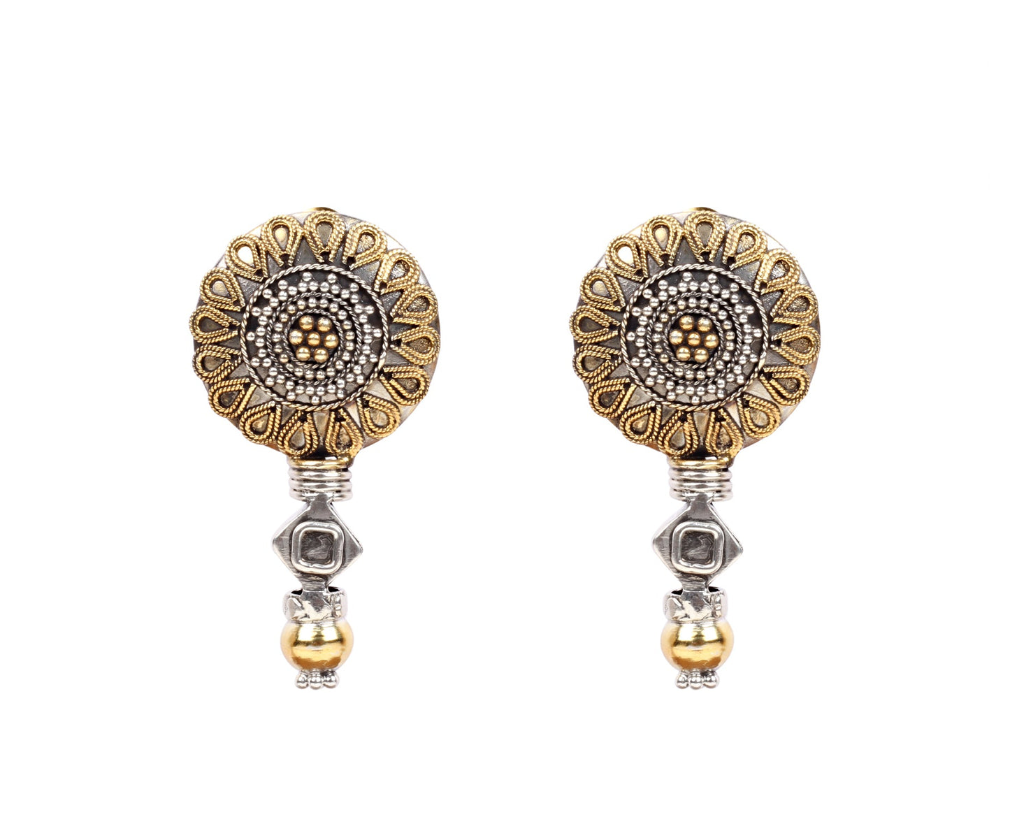 Silver Handcrafted Earrings-Earrings-Sangeeta Boochra