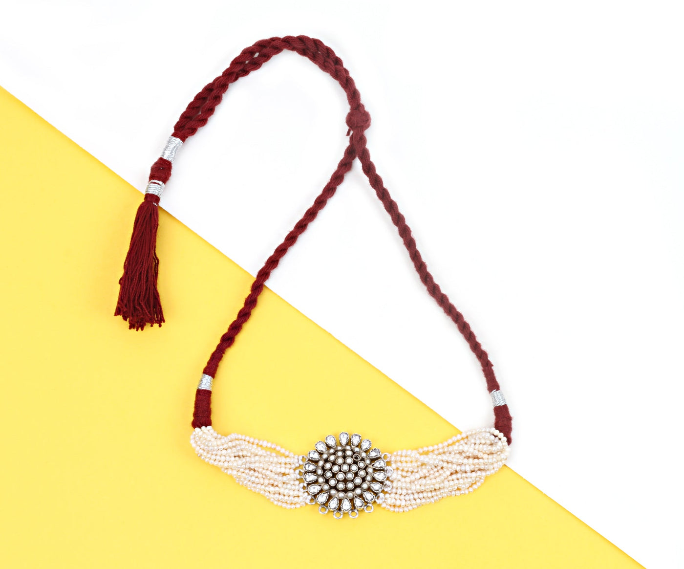 Silver Handcrafted Necklace-Necklace-Sangeeta Boochra