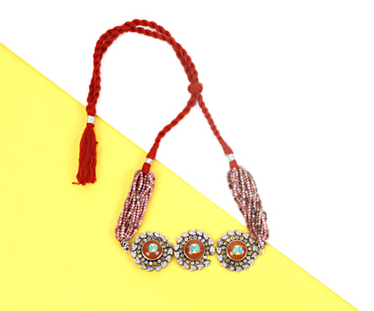 Silver Handcrafted Necklace-Necklace-Sangeeta Boochra