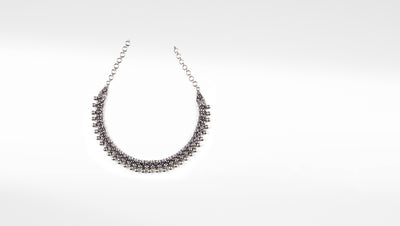 Layla Silver Oxidised Necklace