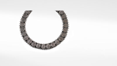 Silver Tauri Oxidised Necklace