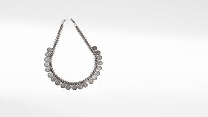 Elham Silver Oxidised Necklace