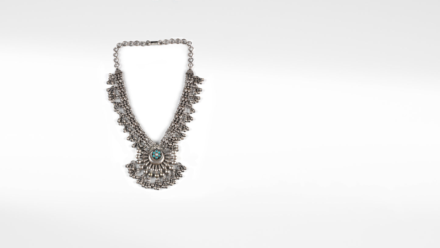 Maria Silver Oxidised Necklace