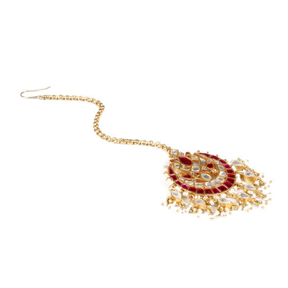 Sangeeta Boochra Silver Handmade Mang Tikka With Gold Plating-Mang Tikka-Sangeeta Boochra