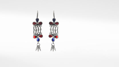 Sangeeta Boochra Silver Earrings Studded With Glass Stone