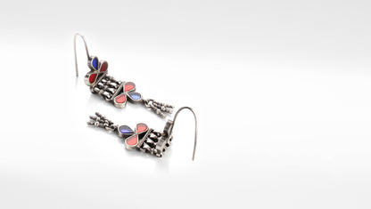 Sangeeta Boochra Silver Earrings Studded With Glass Stone