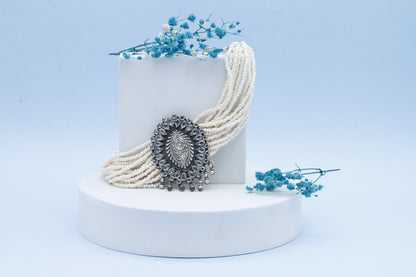 Vividh- Stunning Silver Aaliya Choker