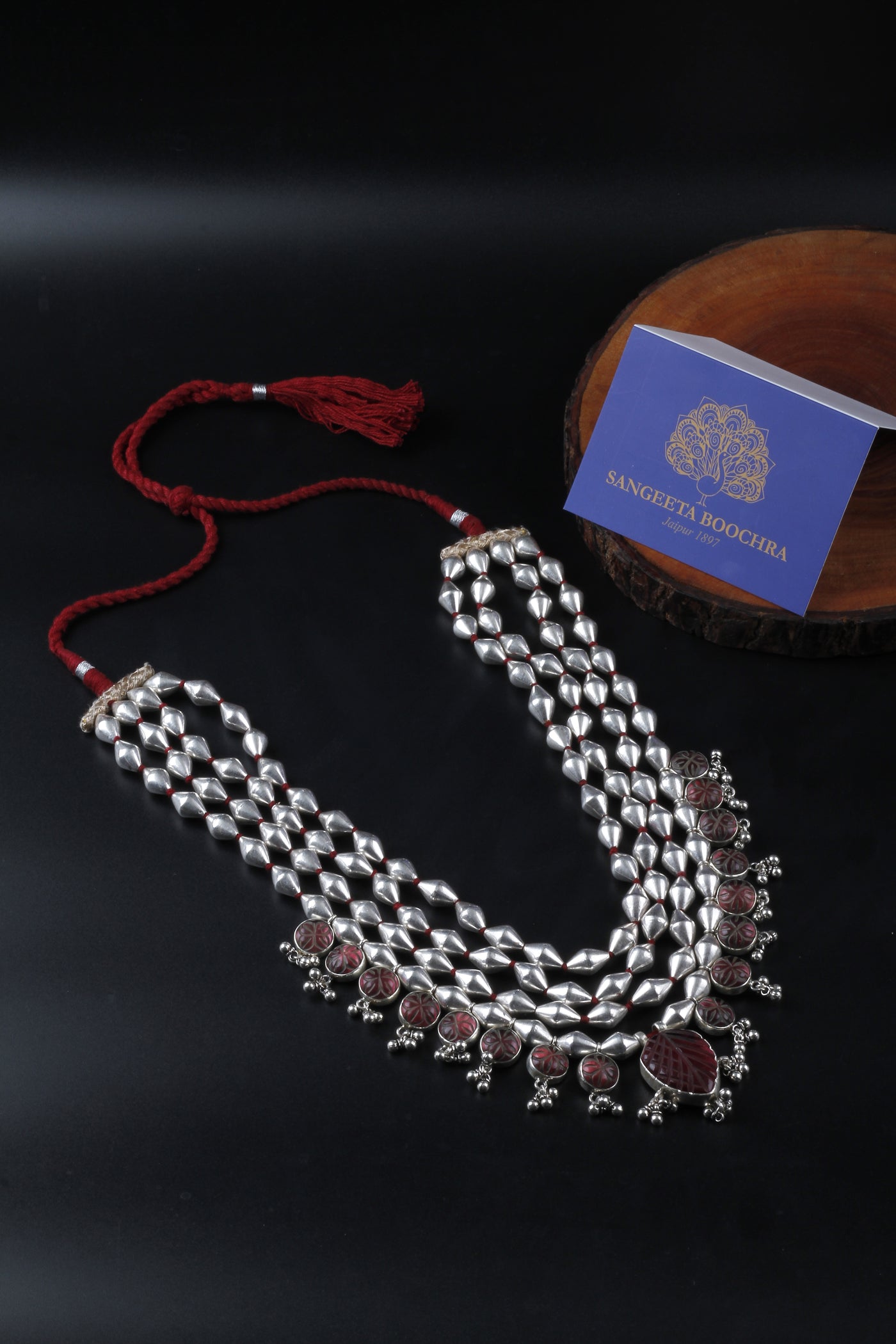 Kanika Kapoor in Sangeeta Boochra Silver Handmade Necklace And Earrings