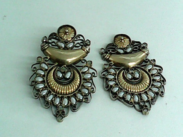 Sanjana Sanghi in Silver Earrings-Earrings-Sangeeta Boochra