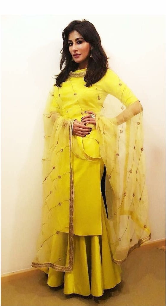 Chitrangada Singh in Earrings And Ring with 24k Gold Plated-Earrings-Sangeeta Boochra