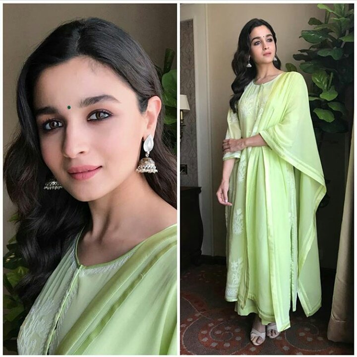 Alia Bhat in Silver Earrings-Earrings-Sangeeta Boochra