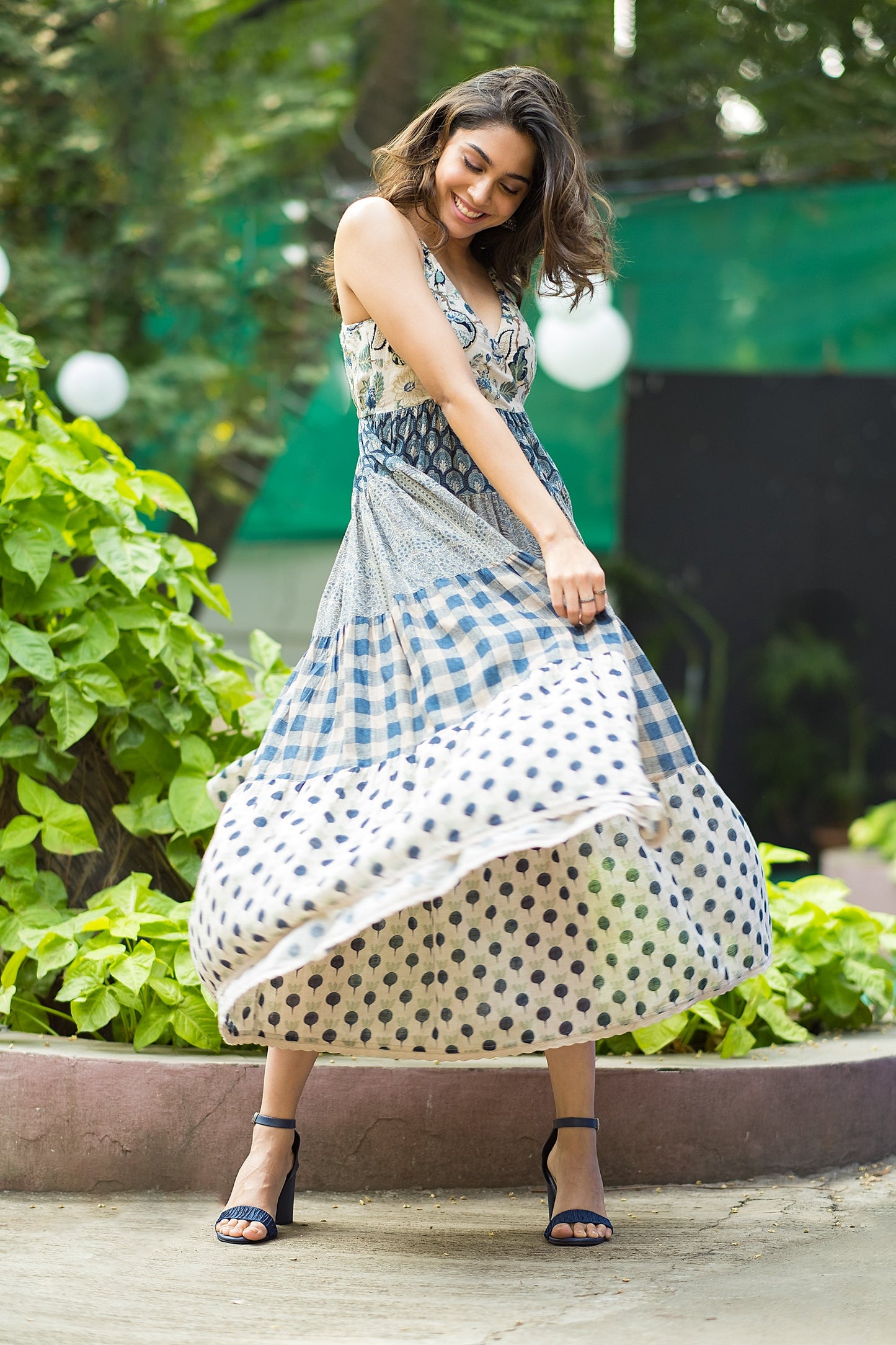 Sharvari in silver earring and ring-Earrings-Sangeeta Boochra