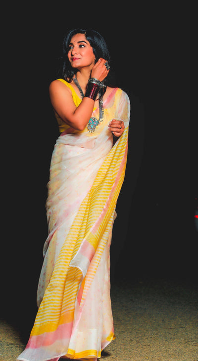 Krishi Thapanda in Silver Necklace-Necklace-Sangeeta Boochra