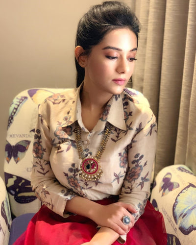AMRITA RAO in Silver Handcrafted Necklace and Ring-Necklace-Sangeeta Boochra