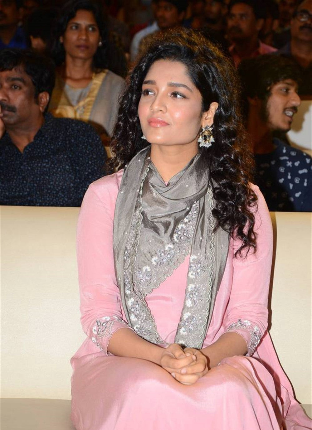 Ritika Singh in Silver Handcrafted Earrings-Earrings-Sangeeta Boochra