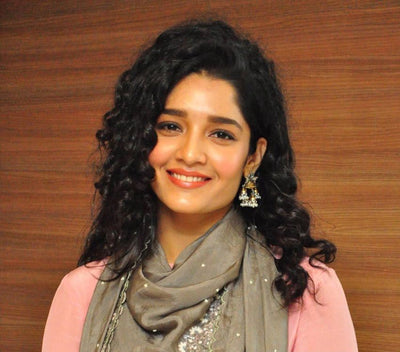 Ritika Singh in Silver Handcrafted Earrings-Earrings-Sangeeta Boochra