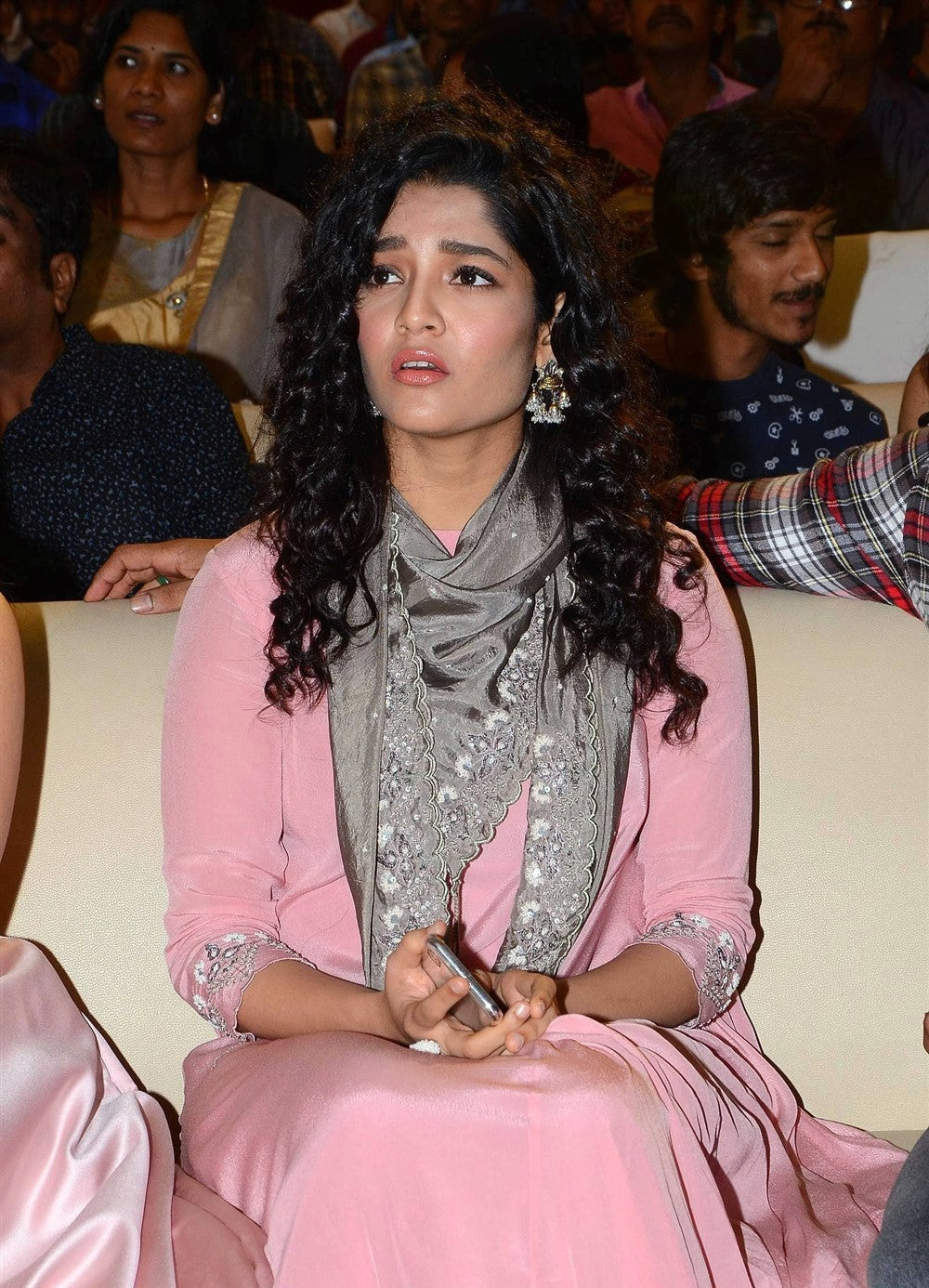 Ritika Singh in Silver Handcrafted Earrings-Earrings-Sangeeta Boochra