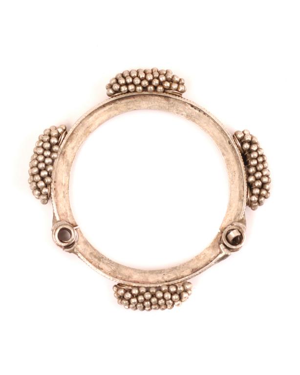 Sangeeta Boochra Gold Tone Tribal Silver Bracelet-Bracelets-Sangeeta Boochra