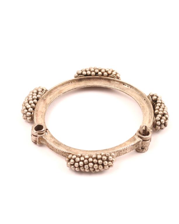 Sangeeta Boochra Gold Tone Tribal Silver Bracelet-Bracelets-Sangeeta Boochra