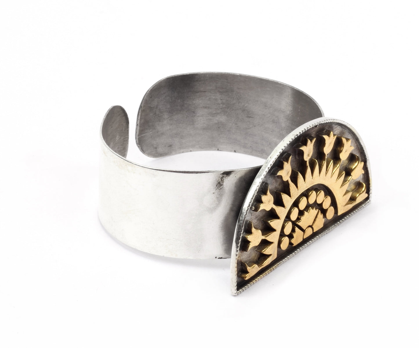 Anantaya - Silver Handcrafted Adjustable Hand Cuff-Cuffs-Sangeeta Boochra