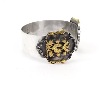 Anantaya - Silver Handcrafted Adjustable Hand Cuff-Cuffs-Sangeeta Boochra