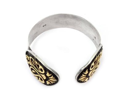 Anantaya - Silver Handcrafted Adjustable Hand Cuff-Cuffs-Sangeeta Boochra