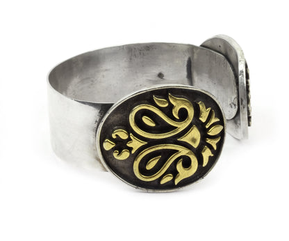 Anantaya - Silver Handcrafted Adjustable Hand Cuff-Cuffs-Sangeeta Boochra