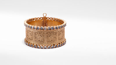 Charbagh - Silver Etty Floral Bangle