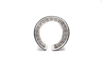 Charbagh - Silver Giti Floral Cuff Bracelet