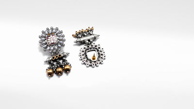 Leila Silver Earrings Studded With Beautiful Tiny Kundans