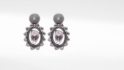 Charbagh - Silver Mahtab Earrings