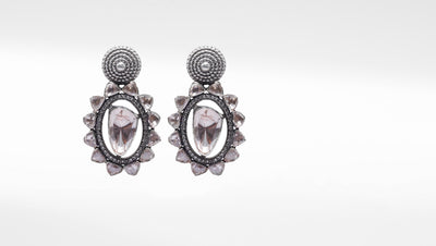 Charbagh - Silver Mahtab Earrings